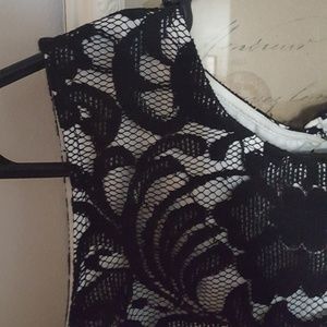 Black lace cocktail dress